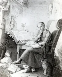 Philosophe dans son étude